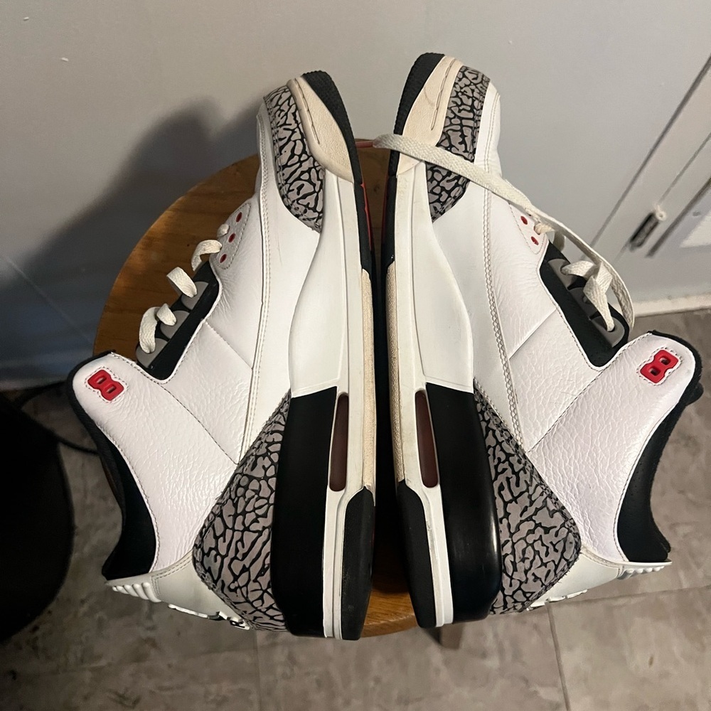 Jordan White and Black Sneakers with Red Accents Air Jordan Infrared Retro 3